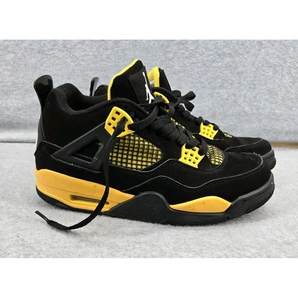 Nike Air Jordan Retro 4 "Yellow Thunder" US Men's Size 7.5 Womans 9 - Picture 1 of 9